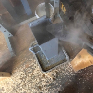 Oil quench for a chef knife as part of the knife making process